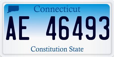 CT license plate AE46493