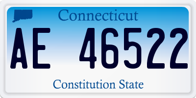 CT license plate AE46522