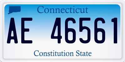 CT license plate AE46561