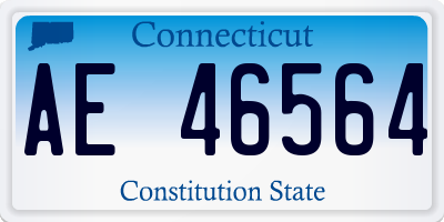 CT license plate AE46564