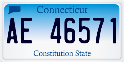 CT license plate AE46571