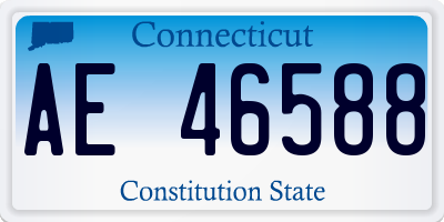 CT license plate AE46588