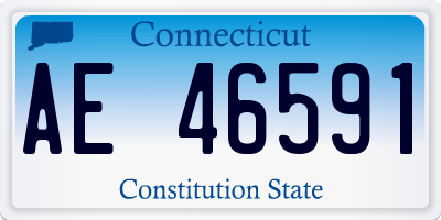 CT license plate AE46591