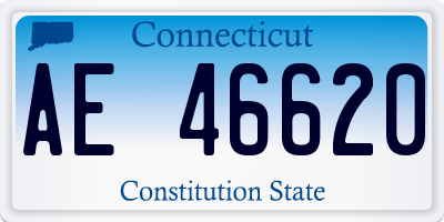 CT license plate AE46620