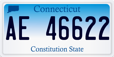 CT license plate AE46622