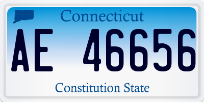 CT license plate AE46656