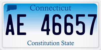 CT license plate AE46657