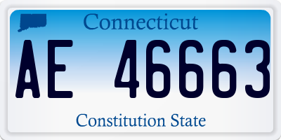 CT license plate AE46663
