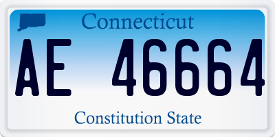 CT license plate AE46664