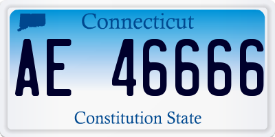 CT license plate AE46666