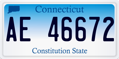 CT license plate AE46672