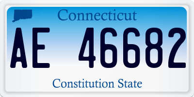 CT license plate AE46682