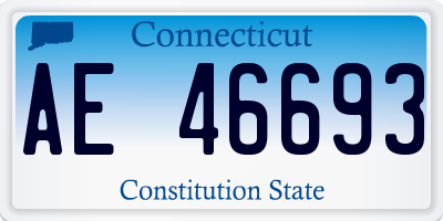 CT license plate AE46693