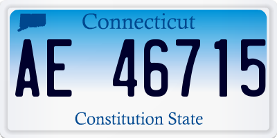 CT license plate AE46715