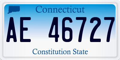 CT license plate AE46727