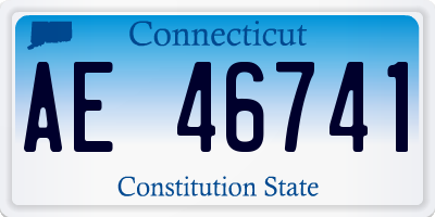 CT license plate AE46741
