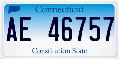 CT license plate AE46757