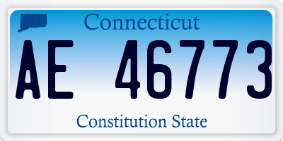 CT license plate AE46773