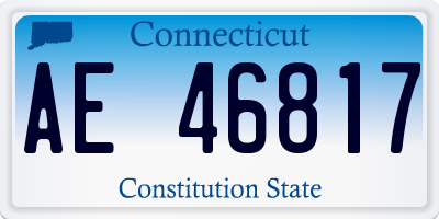 CT license plate AE46817