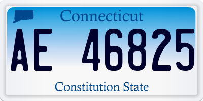 CT license plate AE46825