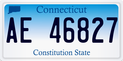 CT license plate AE46827
