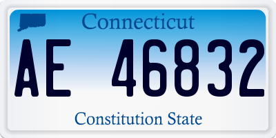 CT license plate AE46832