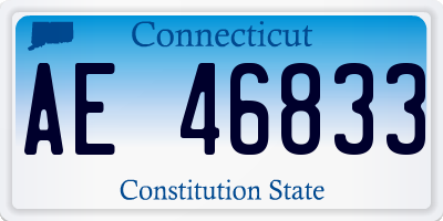 CT license plate AE46833