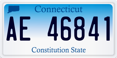 CT license plate AE46841