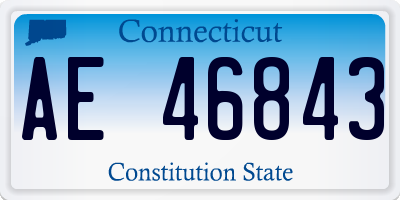 CT license plate AE46843