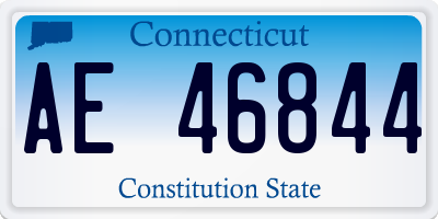 CT license plate AE46844