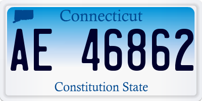CT license plate AE46862