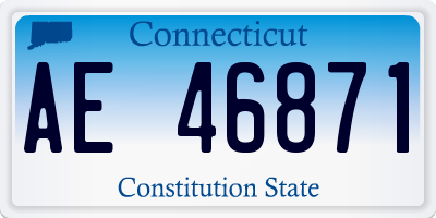 CT license plate AE46871