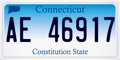 CT license plate AE46917
