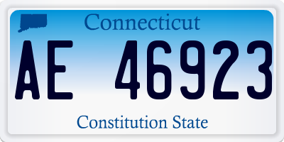 CT license plate AE46923