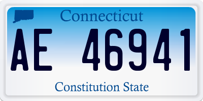 CT license plate AE46941