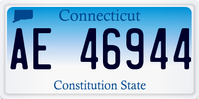 CT license plate AE46944