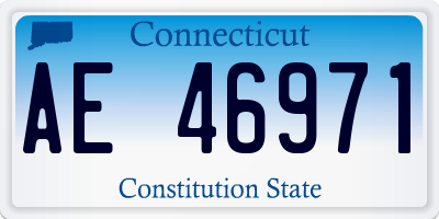 CT license plate AE46971