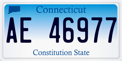 CT license plate AE46977