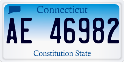 CT license plate AE46982