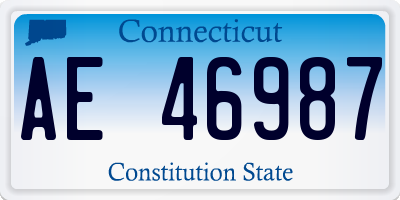 CT license plate AE46987