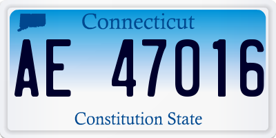 CT license plate AE47016