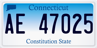 CT license plate AE47025