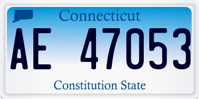 CT license plate AE47053