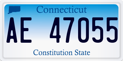 CT license plate AE47055