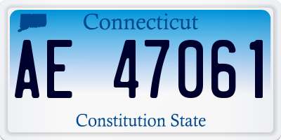 CT license plate AE47061