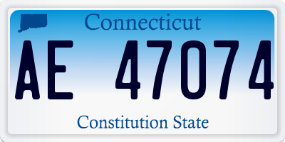 CT license plate AE47074