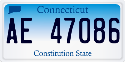 CT license plate AE47086