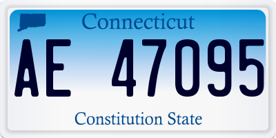 CT license plate AE47095