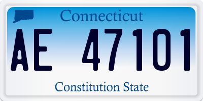 CT license plate AE47101