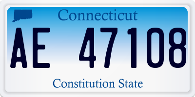 CT license plate AE47108